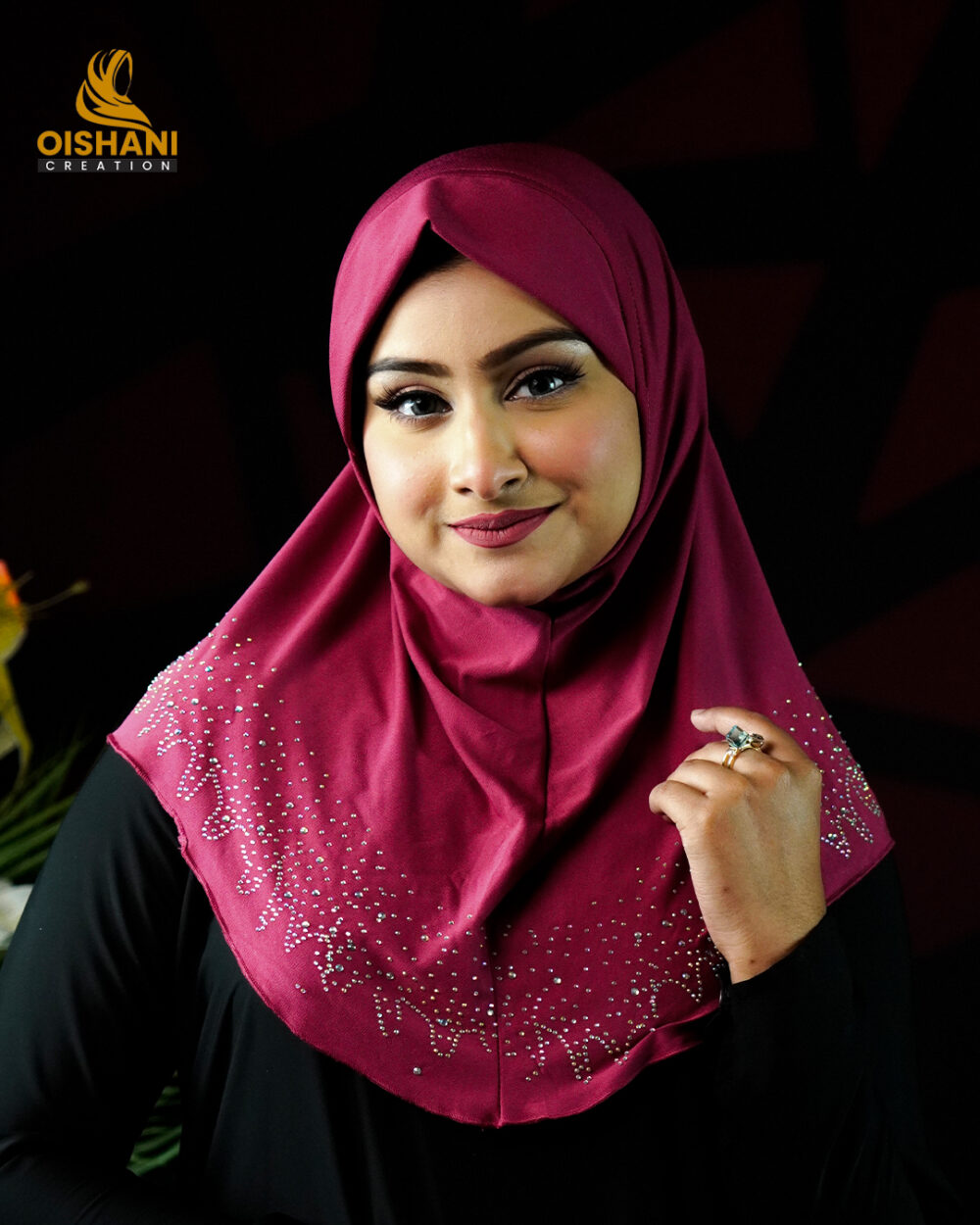 দুবাই প্রিমিয়াম শর্ট পার্টি রেডি হিজাব - Image 4