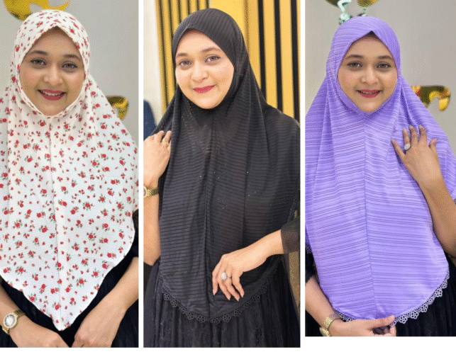Premium Mix Hijab Combo এক সেটেই তিন রকমের ফিল ✨